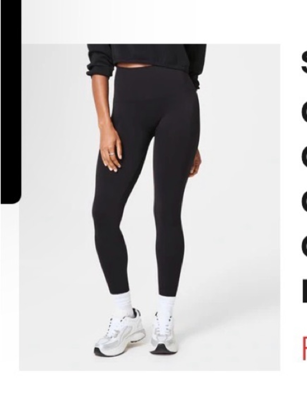 Spanx Black High-Waist Seamless Leggings